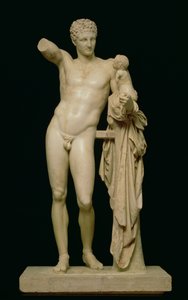 Estátua de Hermes e o infante Dionísio, c.330 aC (mármore pariano)