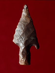 Antiquite egípcia: ponta de seta do local de Fayoum (Fayyum ou Fayum) no Egito. Período pré-dinástico. Verone, Museo Civico di Storia Naturale, Itália de Prehistoric Prehistoric