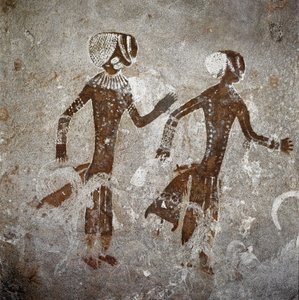 Números humanos. Pinturas rupestres, 8000-7000 a.C. de Prehistoric Prehistoric