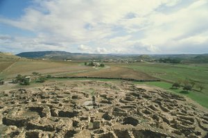 Itália, Região da Sardenha, Barumini, província de Medio Campidano, sítio arqueológico 