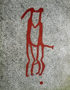 Idade do bronze nórdico: abraços de casal, esculturas rupestres em Tanum, Suécia de Prehistoric Prehistoric