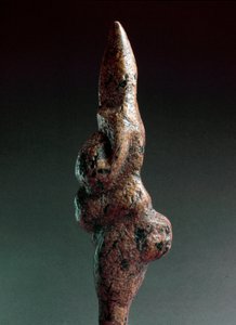 Pré-história: Vénus de Savignano, escultura literária antropomórfica encontrada em 1925 em Savignano sul Panaro. Paleolítico Superior, Altura da Idade da Pedra: 22 cm. Museo Nazionale Preistorico Etnográfico Luigi Pigorini (Museu da Pré-história e Etnograf