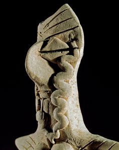 Pré-história: a cabeça da mulher. Estatueta de barro do Turquemenistão central (região de Gonur Tepe). 3000-2500 AC, Idade do Bronze Moscou, Instituto de Arqueologia da Academia de Ciências da Rússia, Rússia de Prehistoric Prehistoric