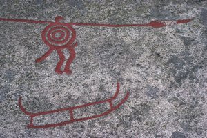 Suécia, Condado de Vastra Gotaland, Norte de Bohuslan, Tanum (Tanumshede), pinturas rupestres de Prehistoric Prehistoric