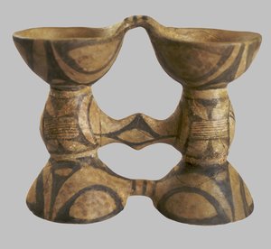 Embarcação de forma binocular, 4250-3850 BC