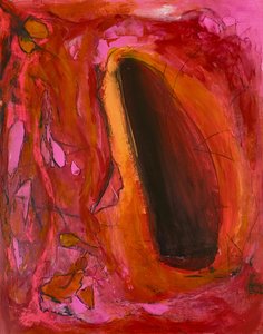 Portal abstrato em vermelho ardente de Preston Harmon