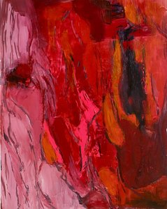 Abstrato em Vermelho Vibrante de Preston Harmon