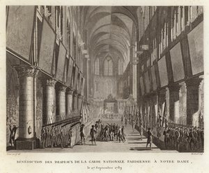 Bênção das bandeiras pela Guarda Nacional de Paris