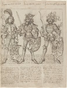 Heitor de Tróia, Alexandre o Grande e Júlio César de Primary Master of the Strassburg Chronicle