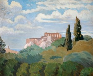 Nascer do sol no Parthenon, Atenas, 1933. de Prince Nicholas of Greece and Denmark