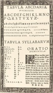 Alfabeto para uma cartilha de Probably German 16th Century