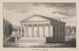 Salão da Sociedade Goethean, Faculdade Marshall, Mercersberg, PA, 1830 de Prof. Budd