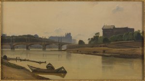 Le pont de la Concorde vu du quai de la Conférence, circa 1830, circa 1830 (óleo sobre tela) de Prosper Barbot