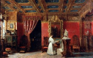 Princesa Marie d&39;Orleans 1813-1839, Duquesa de Württemberg, em sua oficina no Palácio do Azulejo