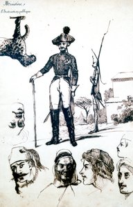 Estudo, Uma armadura de soldados, c1823-1870