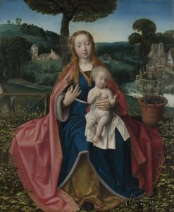 A Virgem e o Menino numa Paisagem, início do século XVI. de Provost