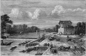 Vista da barragem do Sena em Suresnes de Provost Provost