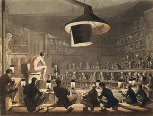 Desenho da vida na Royal Academy, gravado por Richard Banks Harraden (1778-1862) (aquatint)