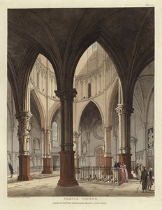 Igreja do templo de Pugin and Rowlandson