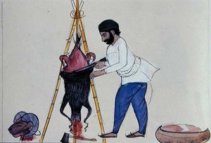 Açougueiro, c.1890 (aguarela sobre papel)
