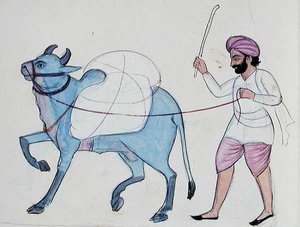 Washerman (Dhobi) c.1890 (aquarela sobre papel)