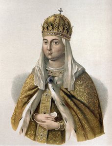 Retrato de Eudoxie Strechnieva (1608-1645), esposa do czar Miguel I da Rússia (Mikhail Fyodorovich Romanov)