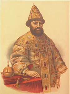 Retrato do czar Michail I Fyodorovich da Rússia 1596-1645, década de 1860