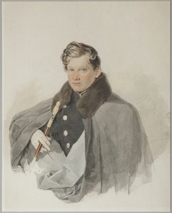 Retrato do conde Sergey Vasilyevich Trubetskoy 1815-1859, 1835 de Pyotr Fyodorovich Sokolov