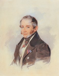 Retrato do compositor Conde Matvey Vielgorsky 1794-1866, década de 1830 de Pyotr Fyodorovich Sokolov