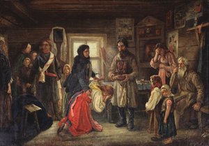 Antes do casamento, 1900 de Pyotr Ivanovich Tselebrovski