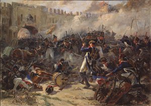 A batalha de Smolensk em agosto de 1812, 1956 de Pyotr Ivanovich Zhigimont