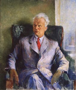 Retrato do escritor, produtor e diretor de filmes Olexandr Dovzhenko 1894-1956, 1947