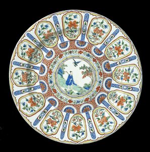 Um grande prato de Imari de verte, Período de Kangxi, 1662-1722 (porcelana)