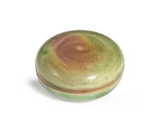 Sele a caixa da pasta e cubra, Yinse He (cerâmica esmaltada com flor de pêssego)