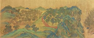 O jardim da residência de Wang Chuan, depois do estilo de pintura e poesia de Wang Wei