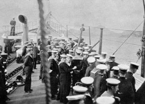 A tripulação do iate real Victoria e Albert III, Noruega, 1904 1908.