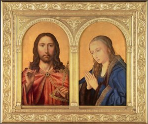 Díptico: Cristo e a Virgem, Entre 1500 e 1550 de Quentin Massys or Metsys
