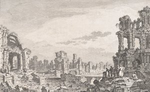 Ruínas de Cumes, século XVIII. de Quentin Pierre Chedel