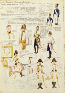 Uniformes do Ducado de Modena, de Quinto Cenni, placa de cor de Quinto Cenni