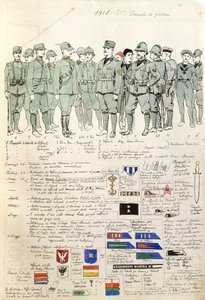 Uniformes do Reino de Itália por Quinto Cenni, Placa de cor de Quinto Cenni