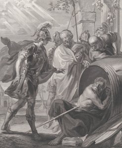 O encontro de Diógenes de Sinope e Alexandre, o Grande, 1784. de Quirin Mark