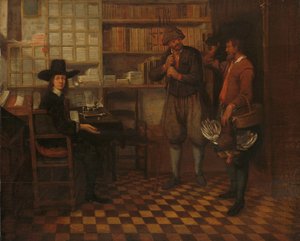 A renda do inquilino agricultor de Quiringh Gerritsz. van Brekelenkam (attributed to)