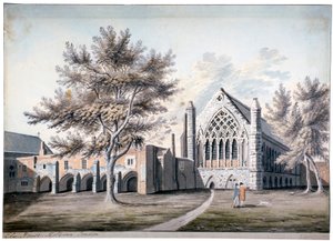 Vista da Ely House em Ely Place, Holborn, Londres, 1775 de RB Godfrey