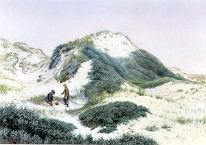 Entre os aterros sanitários de Hightown 1885 (aguarela) de R.H. Rutherford