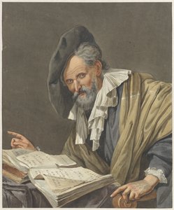 Homem com boina e um livro de R.M. Pruysenaar