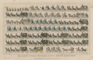A procissão de funeral de Queens passando por Hammersmith de R. Banks