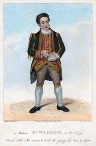 Sr. Wilkinson como Michael em Free and Easy, 1822. de R. Cooper