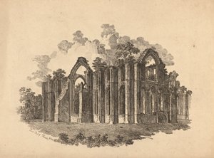 Parte Este da Abadia de Fountains de R. Dunning