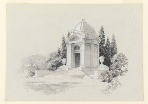 Renderização de um mausoléu de R. E.