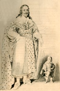 Jeffery Hudson, 30 anos, 18 polegadas de altura. - Anão ao rei Charles o primeiro, 1821.
